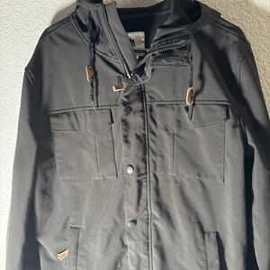 Men's Black Hooded Jacket